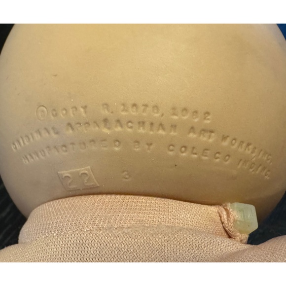 1985 Cabbage Patch Kids Baby Doll - Coleco Era, Blonde Hair, Green Eyes, Signed - Picture 11 of 13